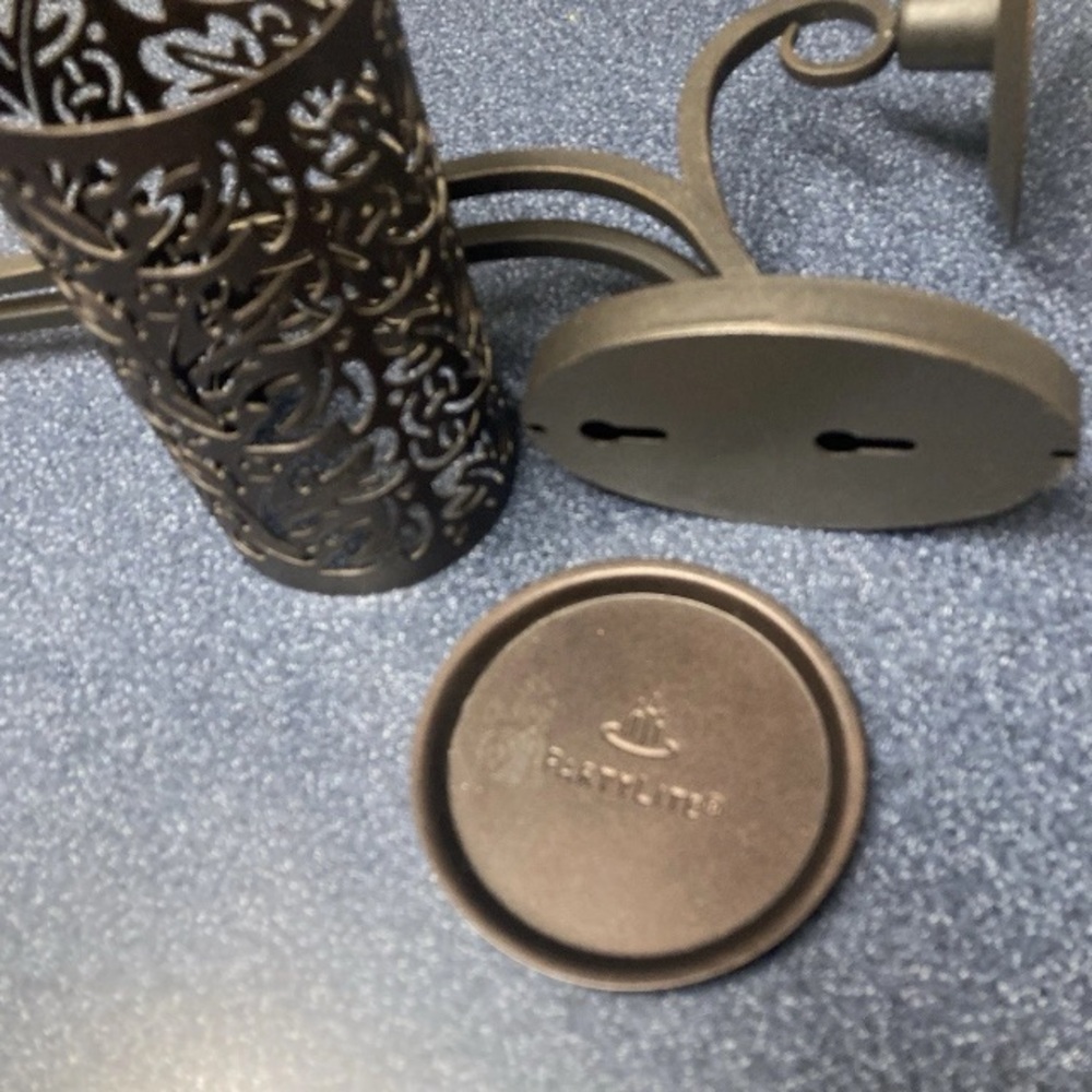 Party Lite Metal Sconces plus, cut out candle sleeve set! Vintage Bronze Finish - Picture 7 of 16